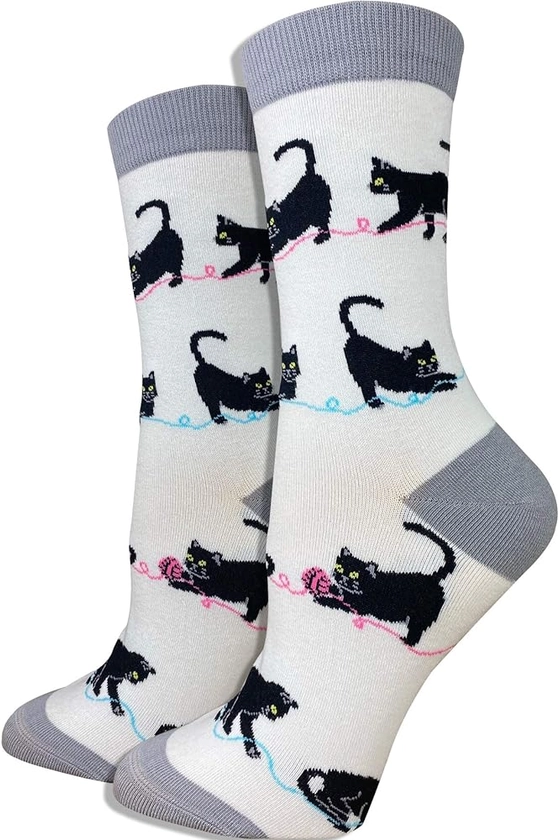 Women's Premium Comfort Animal Socks (Black Cats)