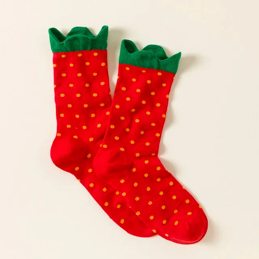 Strawberry Crew Socks