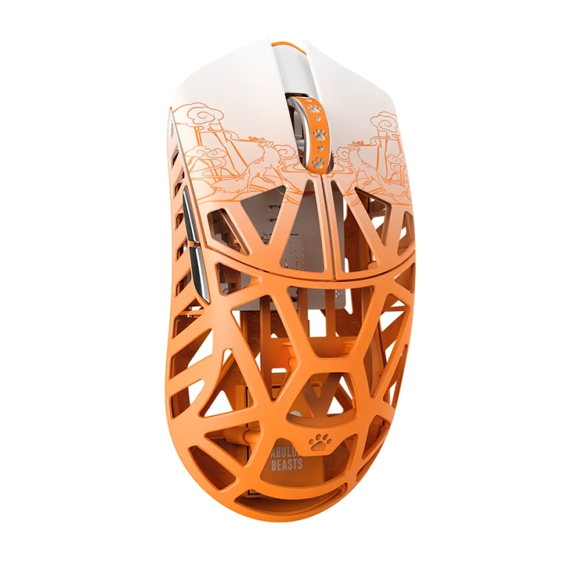 WLMouse BEAST X 8K Wireless Fabulous Beast Edition Blanc et Orange - Achat Souris Gamer 4K