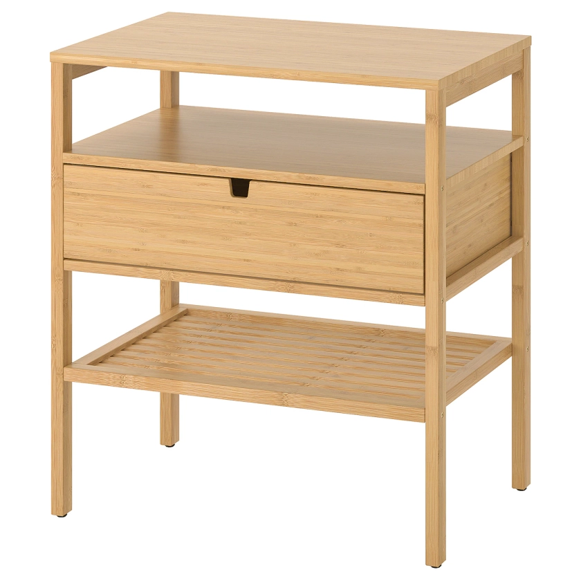 NORDKISA Table de chevet, bambou, 60x40 cm - IKEA