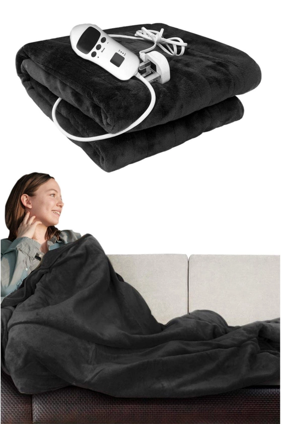 Soft Furnishings | Cosy Heated Over Throw Fleece Blanket With Adjustable Control | Ezysleep