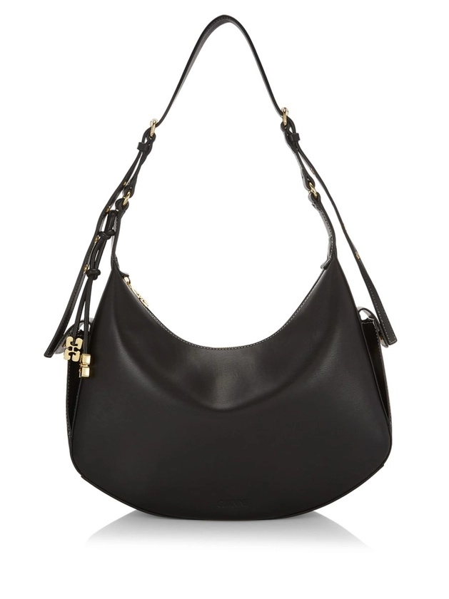 Shop Ganni Ganni Large Recycled Leather Hobo | Saks Fifth Avenue