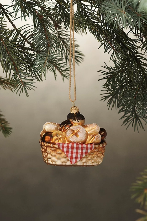 Bread Basket Glass Ornament