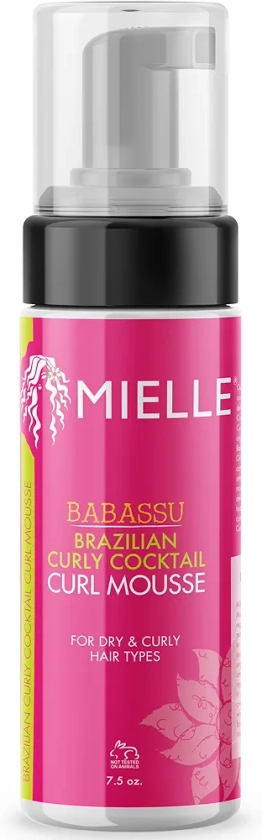 Mielle Organics Brazilian Curly Mousse 7.5oz, White, 221 g (Pack of 1)