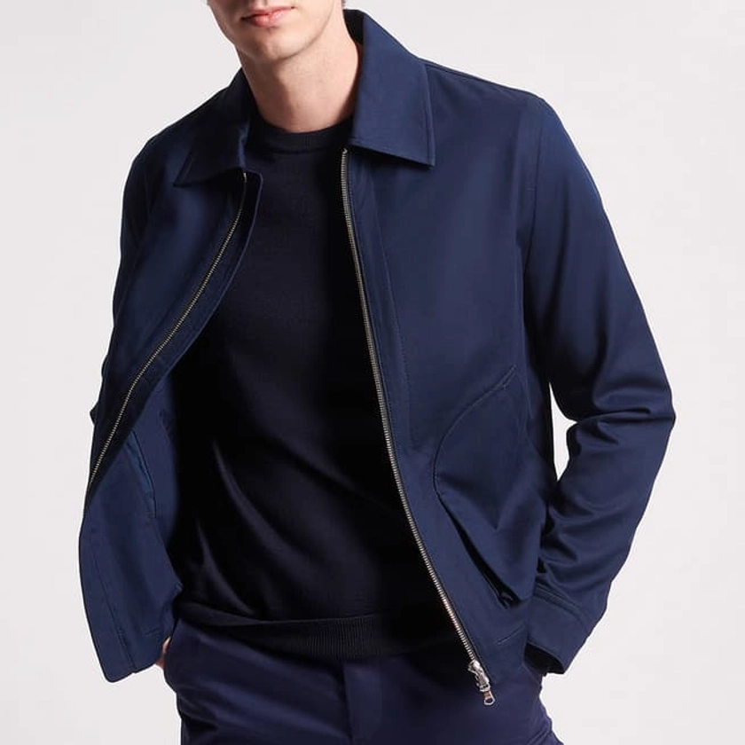 Duchamp										Navy Harrington Cotton Blouson Jacket