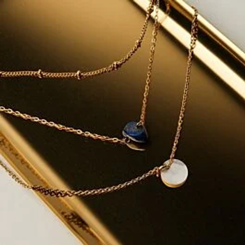 Oceanfoam Necklace (Nacre/Gold)