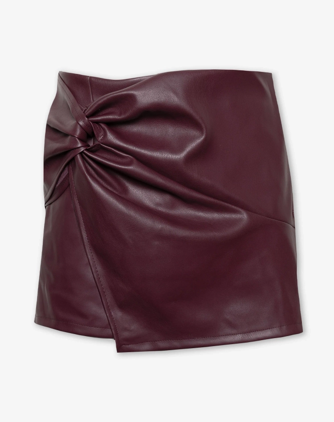 SOPHIE PU SKORT BURGUNDY | Most Wanted