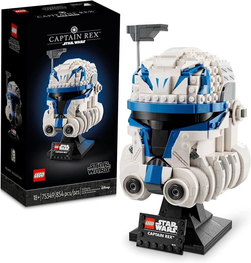Amazon.com: LEGO Star Wars Captain Rex Helmet Set 75349, The Clone Wars Collectible for Adults, 2023 Series Model Collection, Memorabilia Gift Idea : Toys & Games