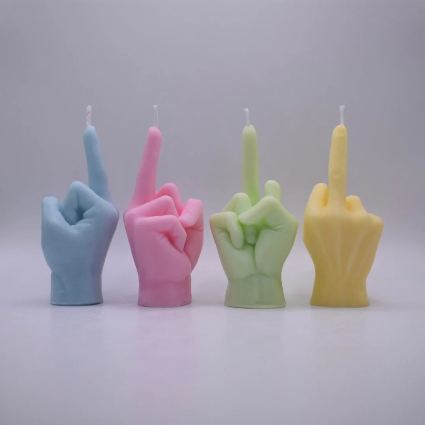 Mini Middle Finger Candle, Fuck You, Mini, Finger Candle, Swear, Funny Candle, Hand Gesture, Candle, Birthday, Gift, Joke, Love, Present