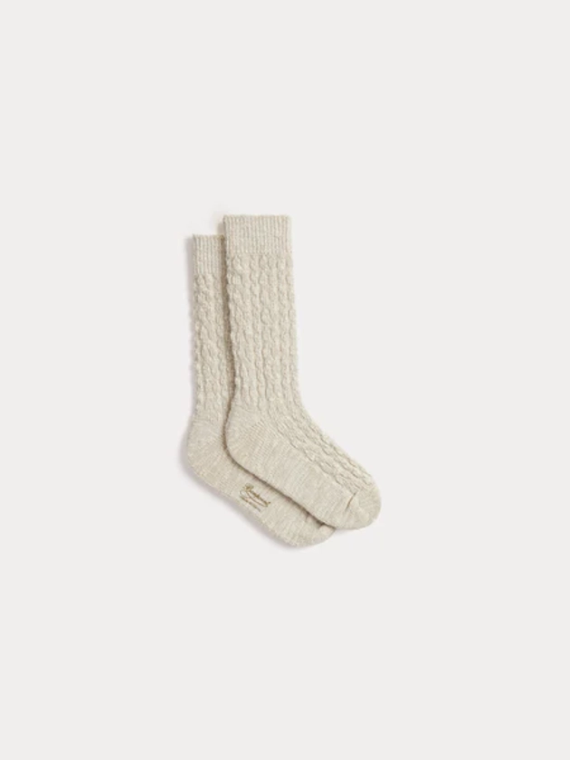 Chaussettes Gratiane montantes avec des torsades