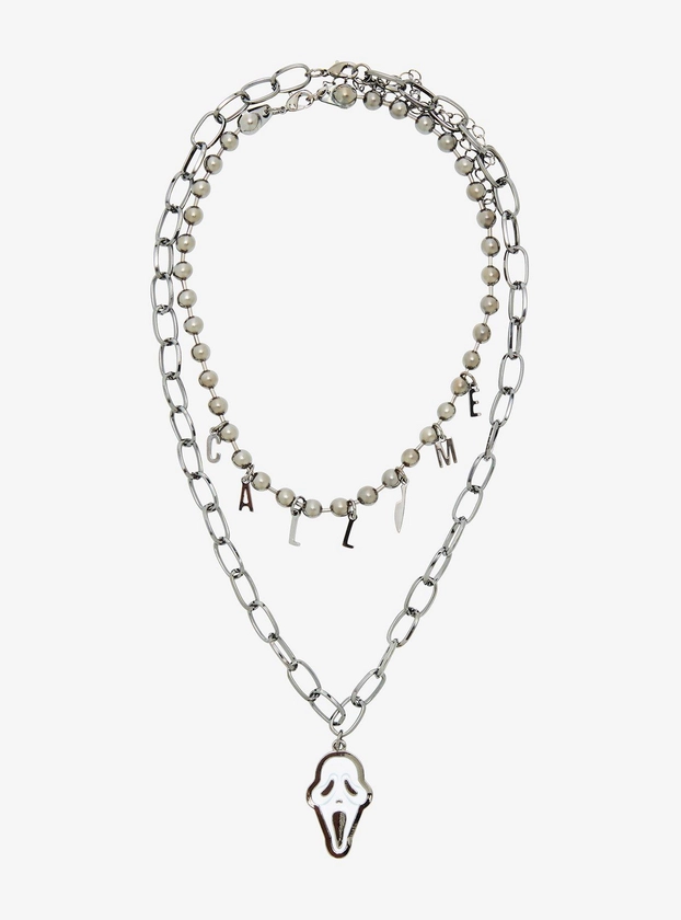 Scream Ghost Face Call Me Chain Necklace Set