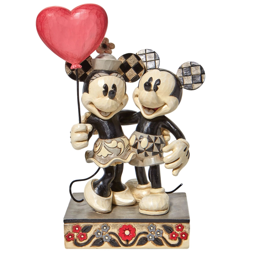 Figurine Mickey et Minnie Coeur - Disney Traditions