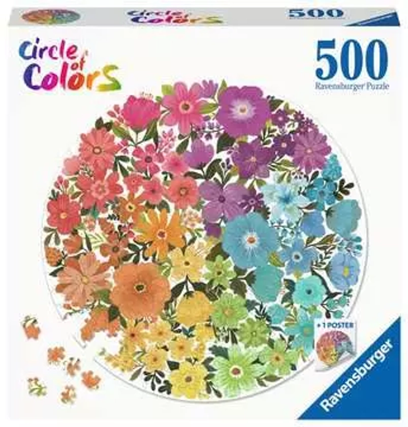 Puzzle rond 500 p - Fleurs (Circle of Colors)