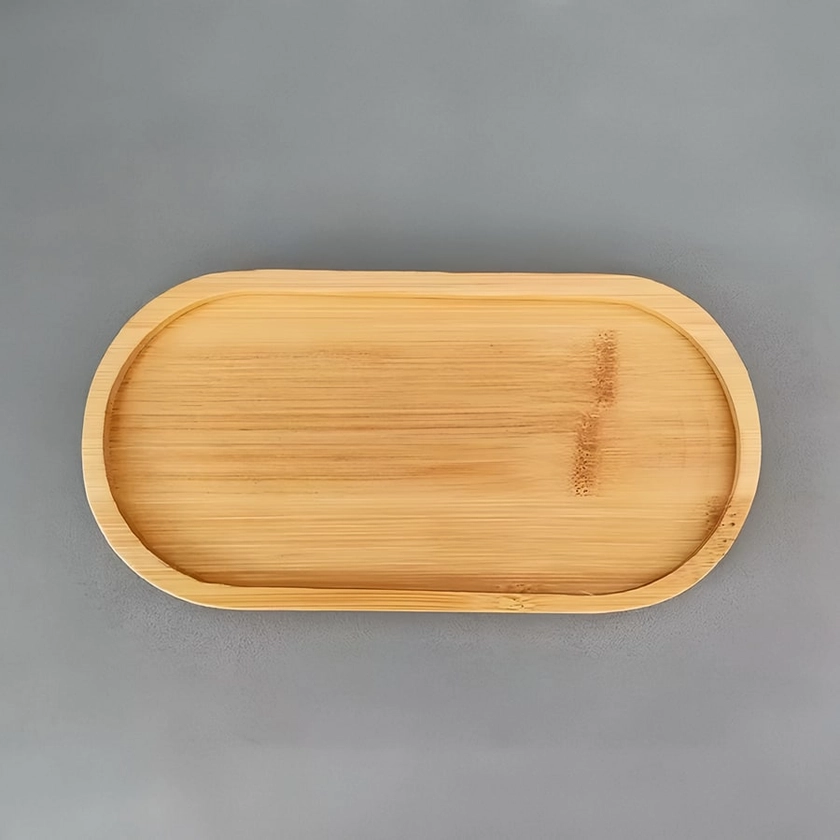 1pc 17.5cm/6.88 Inches Bamboo Oval Tray/Bamboo Rectangle Tray/Bamboo Square Tray For Jewelry