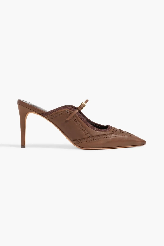 ALEXANDRE BIRMAN Millie 86 perforated leather mules | THE OUTNET