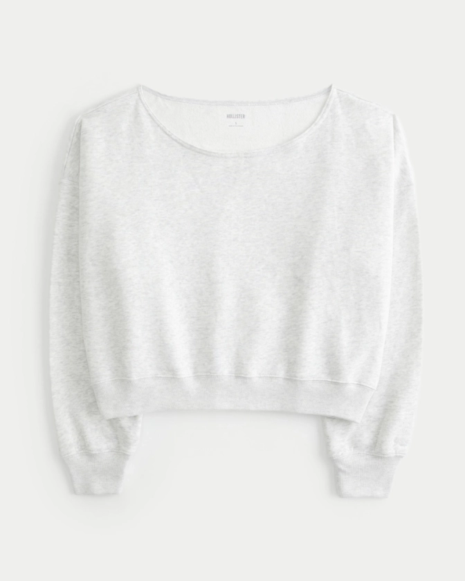 Women's Easy Off-the-Shoulder Sweatshirt | Women's Tops | HollisterCo.com