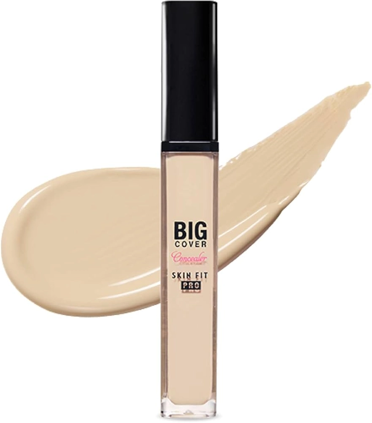 ETUDE Big Cover Skin Fit Concealer PRO (# Sand) (21AD) | Long-Lasting Closely Adhesive Cover Like Real Skin | Smooth and Perfect Makeup | Hides Dark Circles, Redness