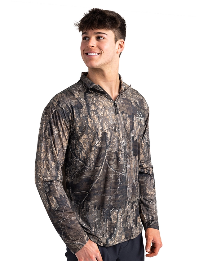 Realtree Meshback 1/4 Zip Performance Men's Shirt | Timber