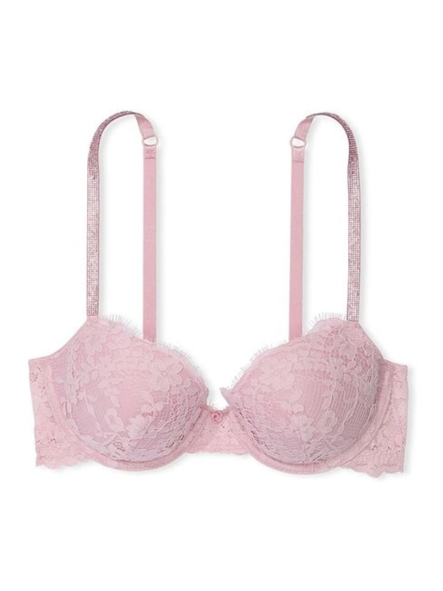 Chalk Rose Pink Lightly Lined Demi Twinkle Shine Strap Bra | Victoria's Secret United Kingdom