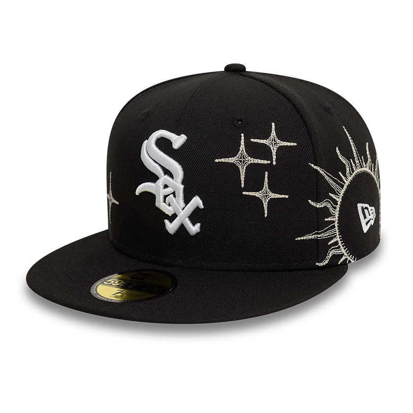 Chicago White Sox MLB Zodiac Black 59FIFTY Fitted Cap