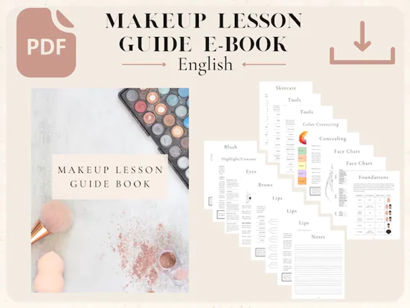 Makeup Lesson Guide Book PDF Digital Download