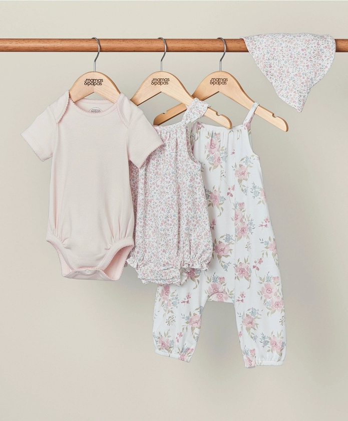 Floral Starter Outfit Set (4 Piece)