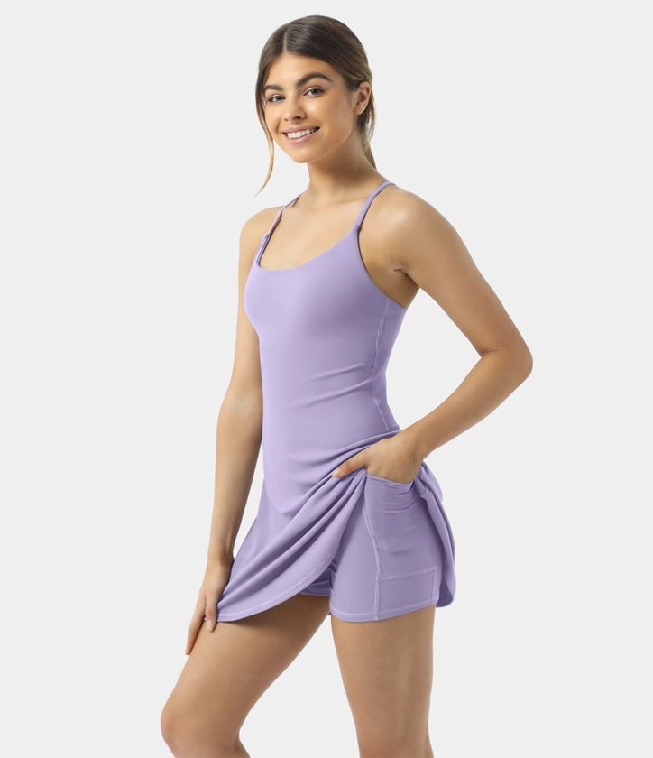 Women’s Softlyzero™ Plush Backless Active Dress-UPF50+ - Halara 