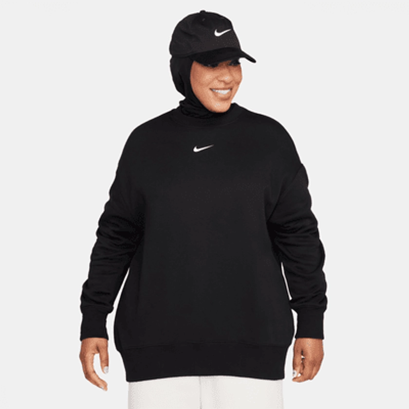 Nike Sportswear Phoenix Fleece Oversized sweatshirt met ronde hals voor dames. Nike BE