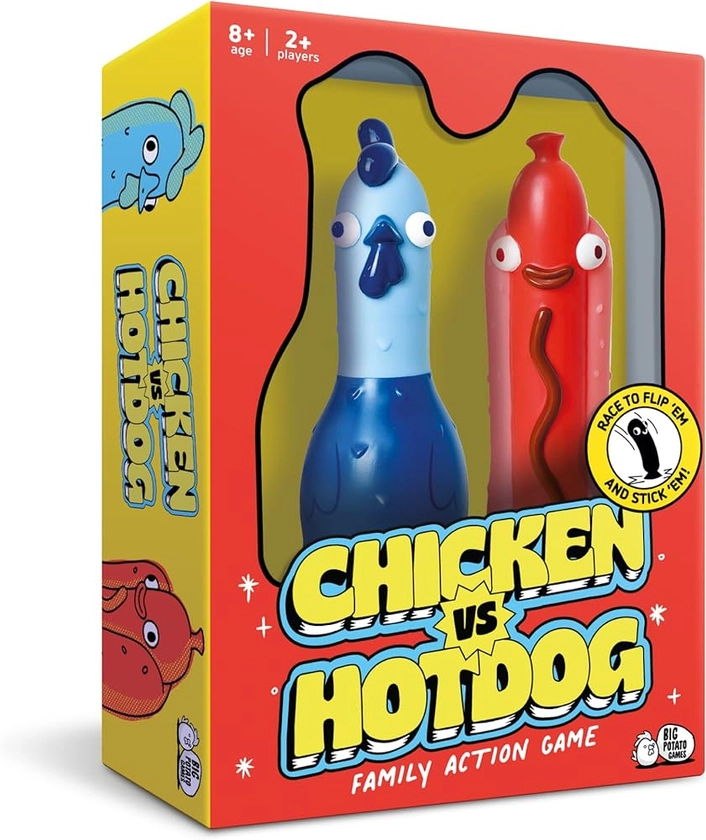 Big Potato Chicken vs Hotdog: The Ultimate Challenge Party Game for Kids, Teens, Adults and Flipping-Fun Families