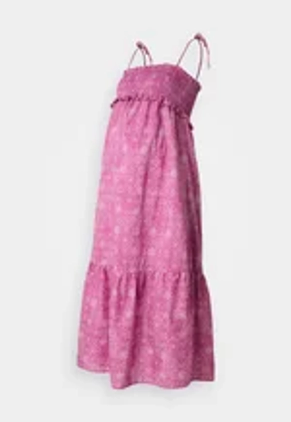 ONLY MATERNITY OLMMILEY STRAP SMOCK MIDI DRESS - Nappali ruha - fuchsia purple/rózsaszín - Zalando.hu