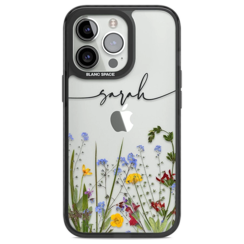 Personalised Wildflower Floral iPhone Case - Blanc Space