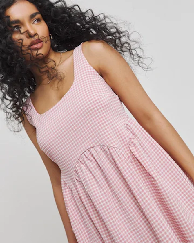 Pink Gingham Midi Sundress With Pockets | Simply Be