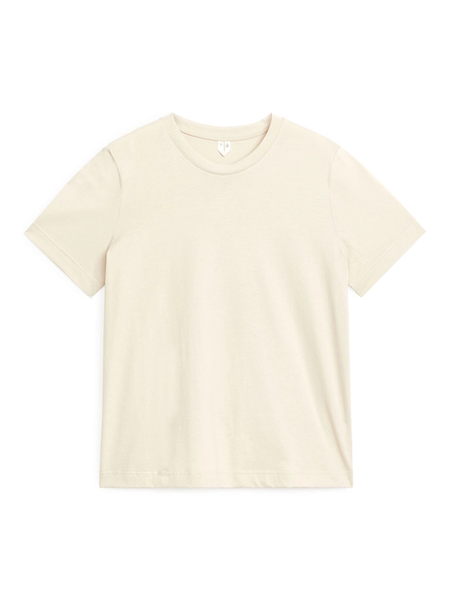 T-shirt ras-du-cou - Beige clair - Tops - ARKET FR