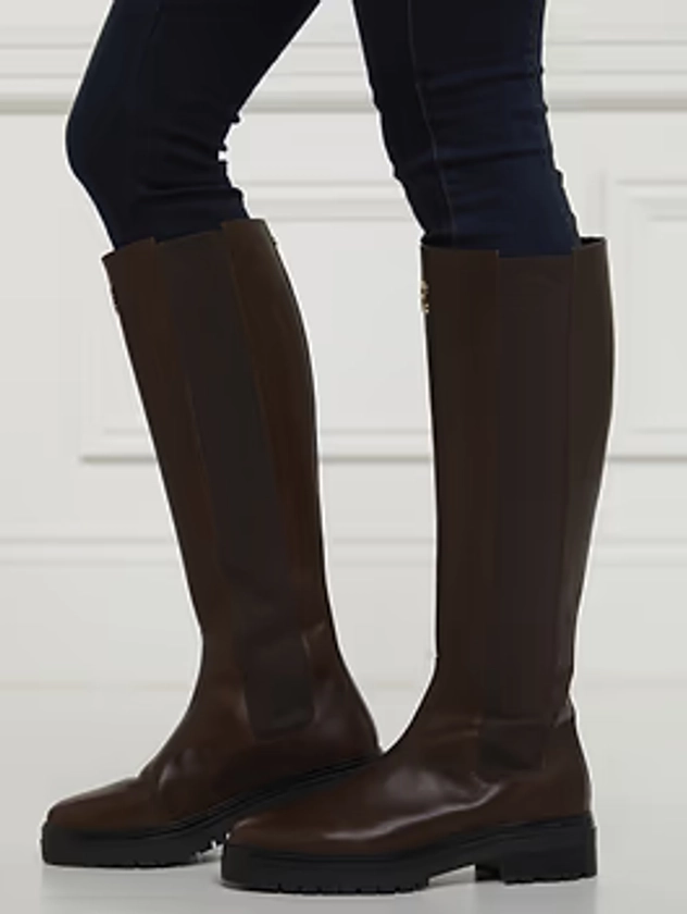 Holland Cooper Astoria Knee Boot Rich Chocolate