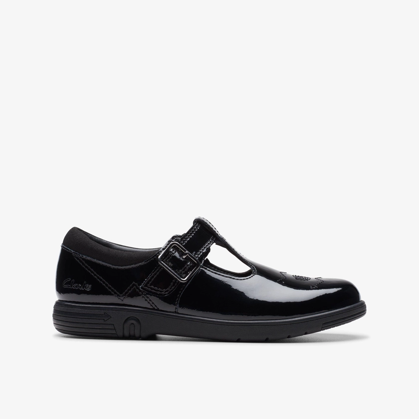 Girls Jazzy Tap Kid Black Patent Shoes | Clarks UK