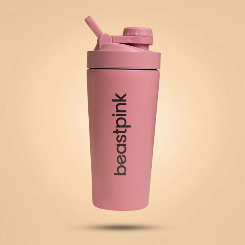 Steel Shaker 650 ml Pink - BeastPink | GymBeam.gr