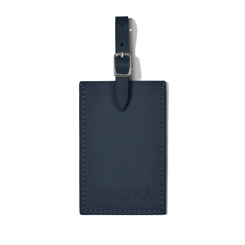 Denim Blue Personalised Leather Luggage Tag | RIMOWA