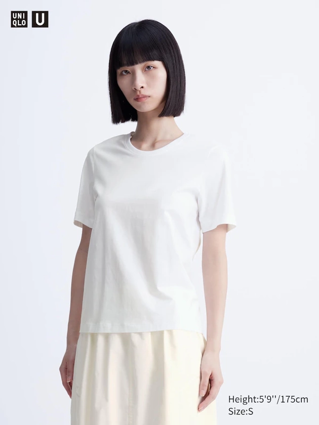 T-Shirt en Coton Supima Col Rond pour Femme | UNIQLO BE