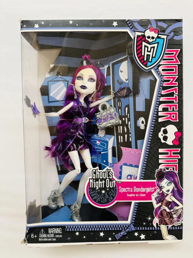 2012 Rare Monster High Spectra Vondergeist Doll Ghouls Night Out New in BOX