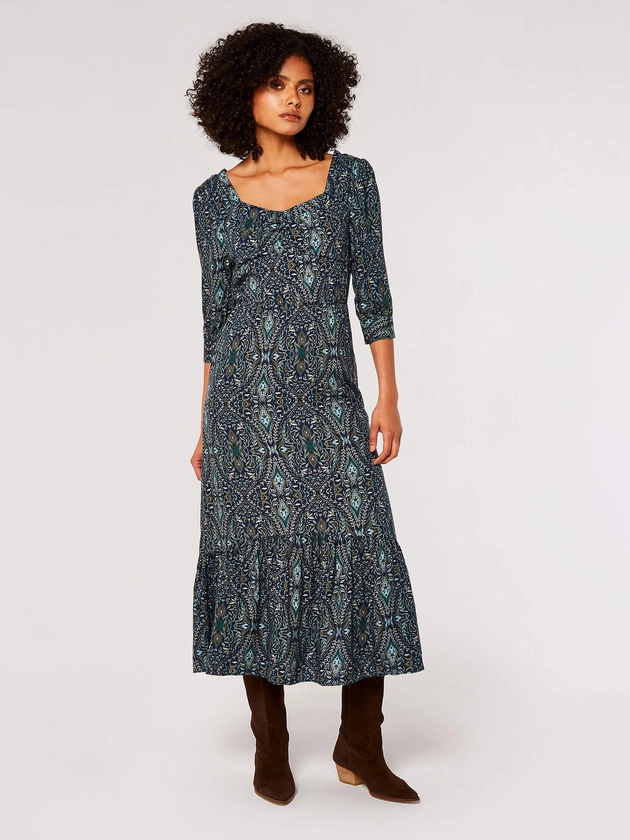 Paisley Print Midi Dress | Apricot Clothing