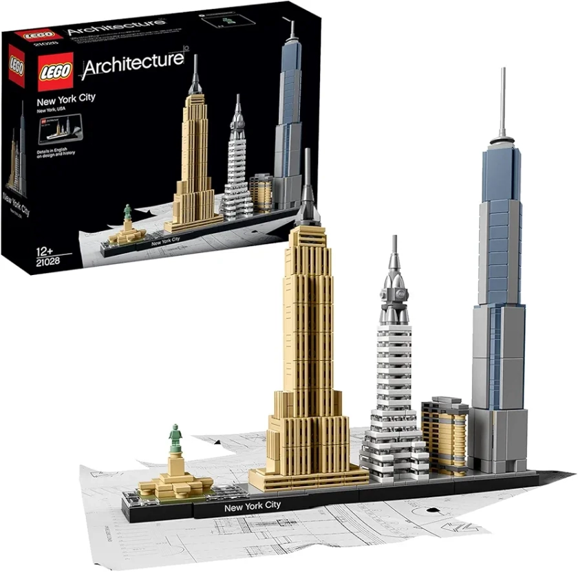 LEGO 21028 Architecture New York City Skyline, Collectible Model Kit for Adults to Build, Creative Activity, Home Decor Gift Idea for Men, Women, Husband, Wife, Him or her