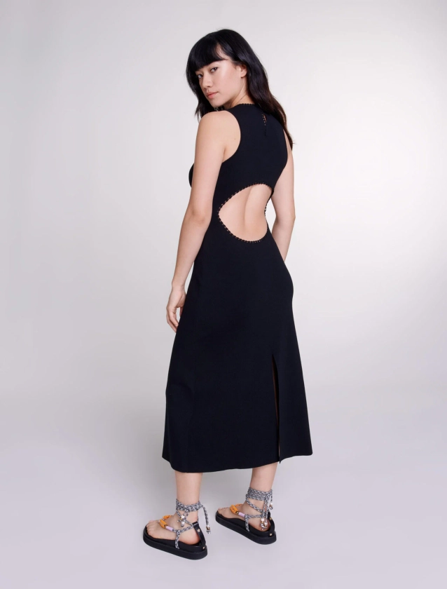 Cutaway knit maxi dress