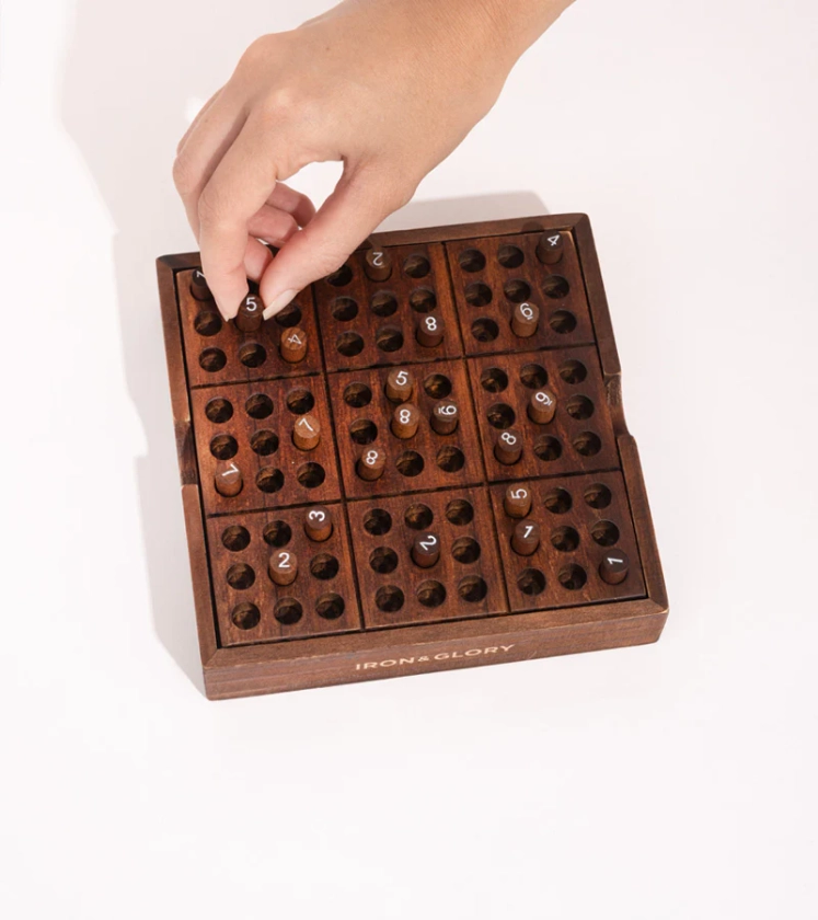 Jeu de Sudoku en bois de luxe premium