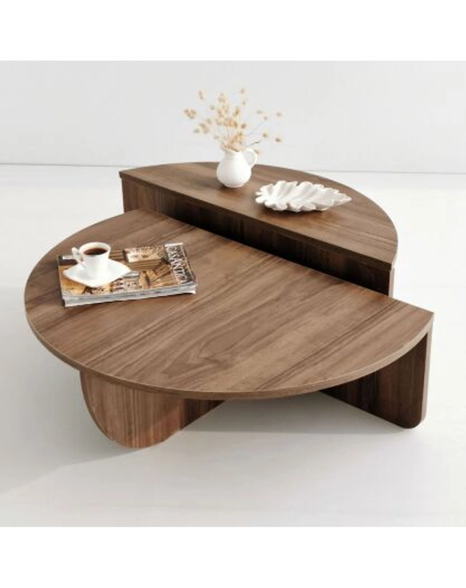 Table basse Podium marron - 90x30x60 cm | BazarChic