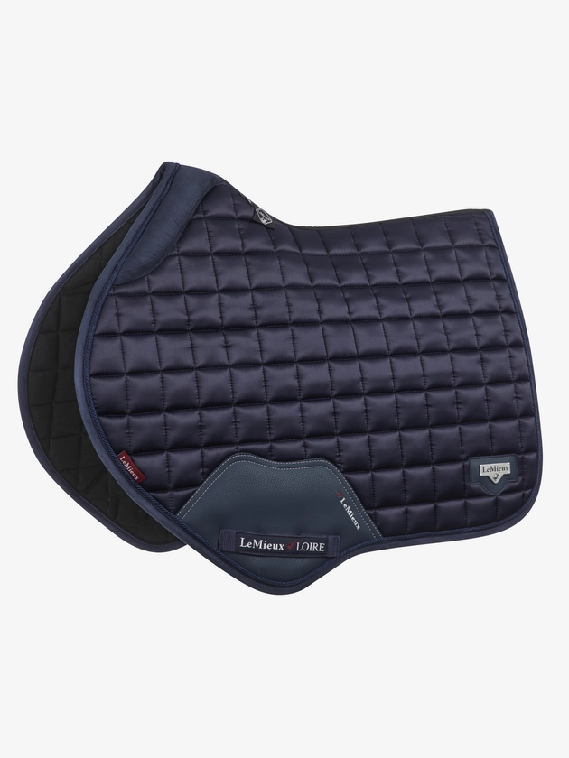 Loire Memory Close Contact Square Navy Saddle Pads
