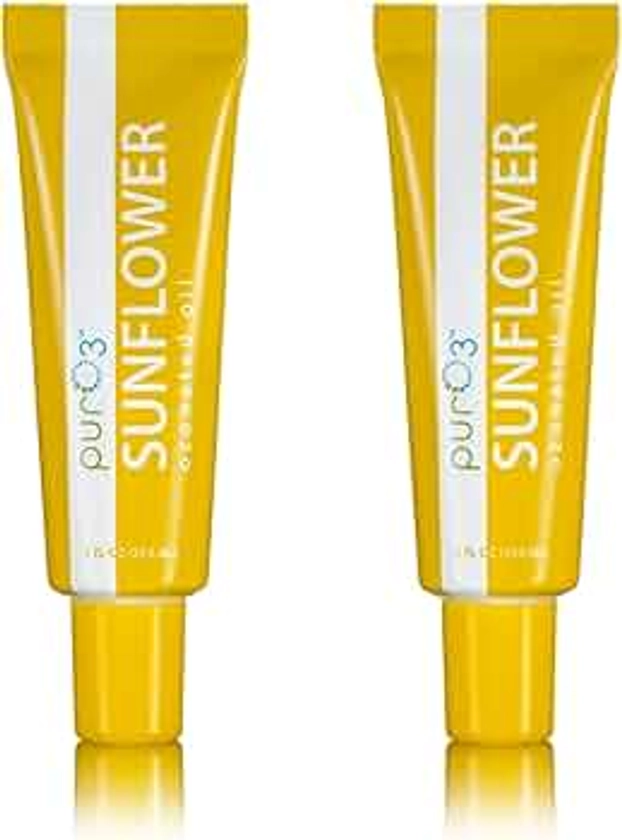 Pur O3 Fully Ozonated Sunflower Oil - Pure, Natural, Organic Ozonated Oil - Sunflower Oil Skin Care from Oxygenated, Ozonized Sunflower Oil - Ozone Oil in 1 oz Tube, 2 Pack