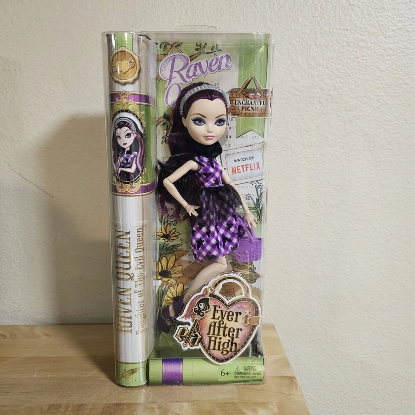 Mattel Ever After High Enchanted Picnic Raven Queen Doll CLD84 ~ NIB