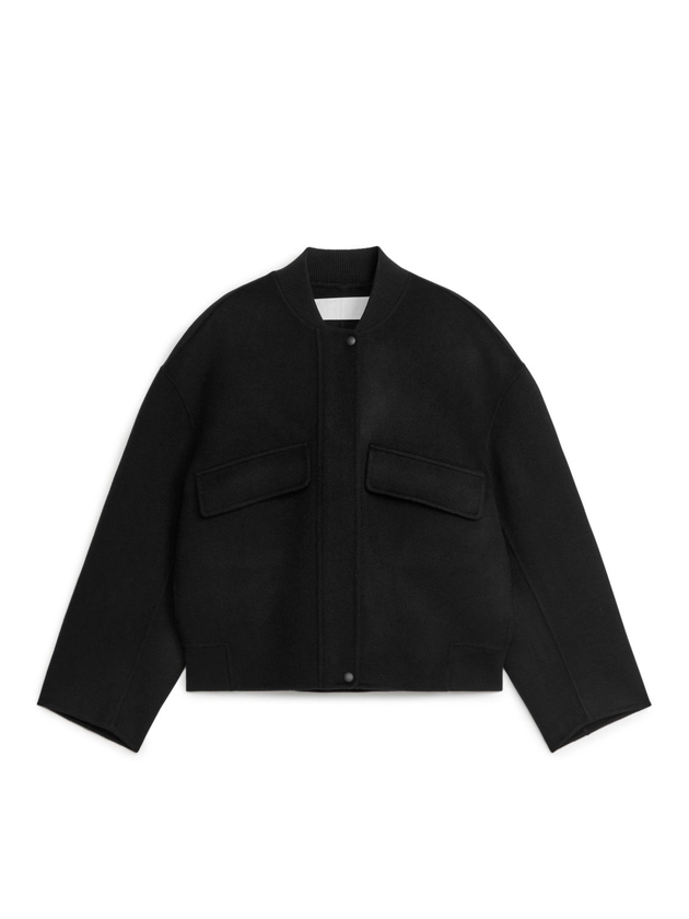 Veste en laine non doublée - Noir - Jackets & Coats - ARKET FR