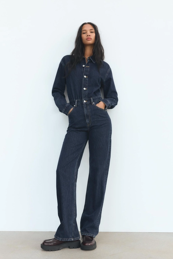 MONO LARGO DENIM TRF WIDE LEG