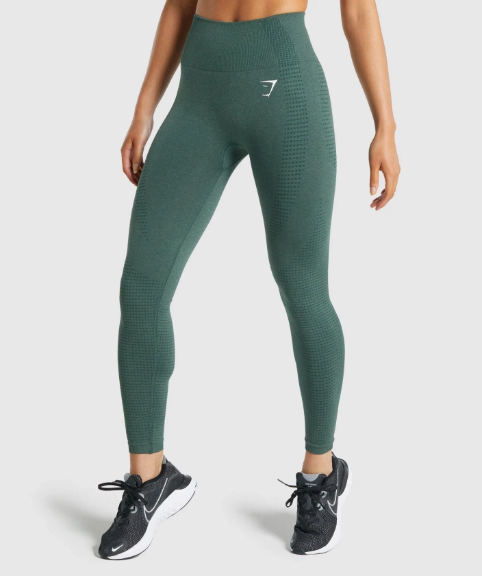 Gymshark Vital Seamless 2.0 Leggings - Dark Green Marl